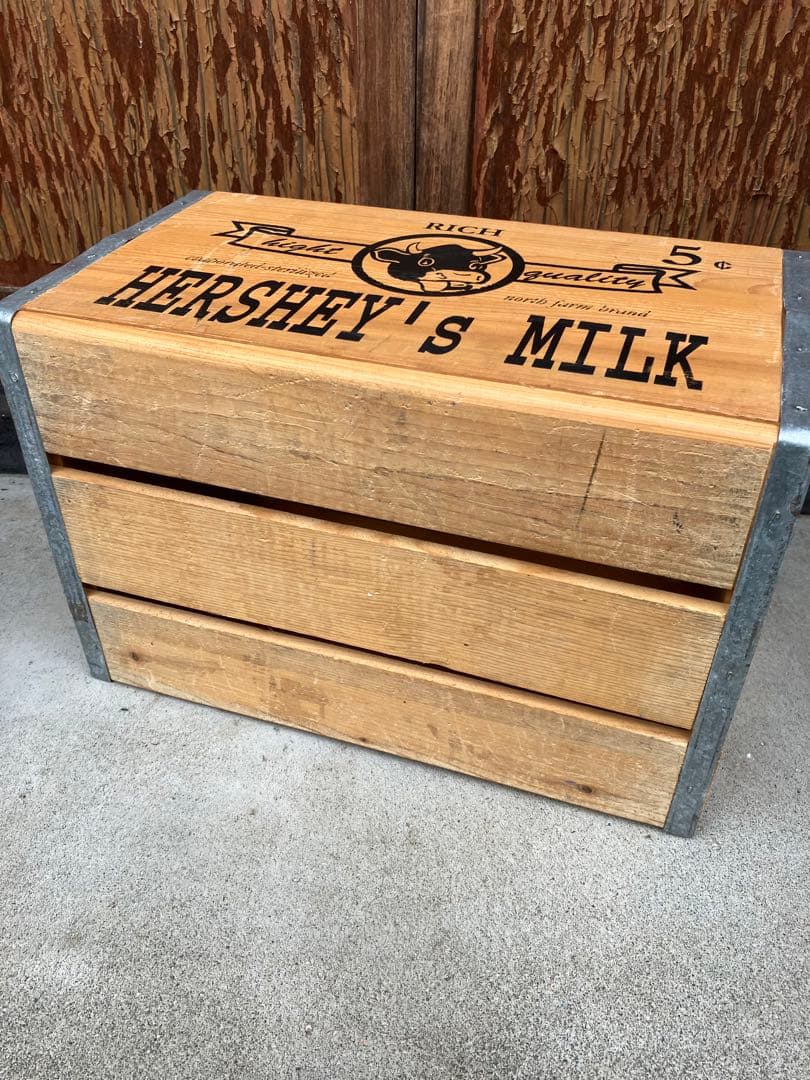 HERSHEY’S MILK ビンテージ 木箱 ウッドボックス レトロ