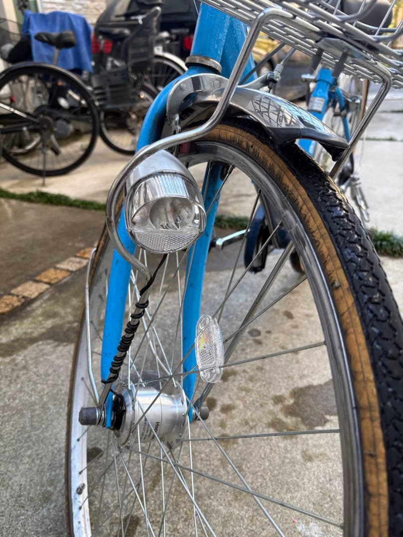 子供用自転車26インチ 青 前カゴ付き