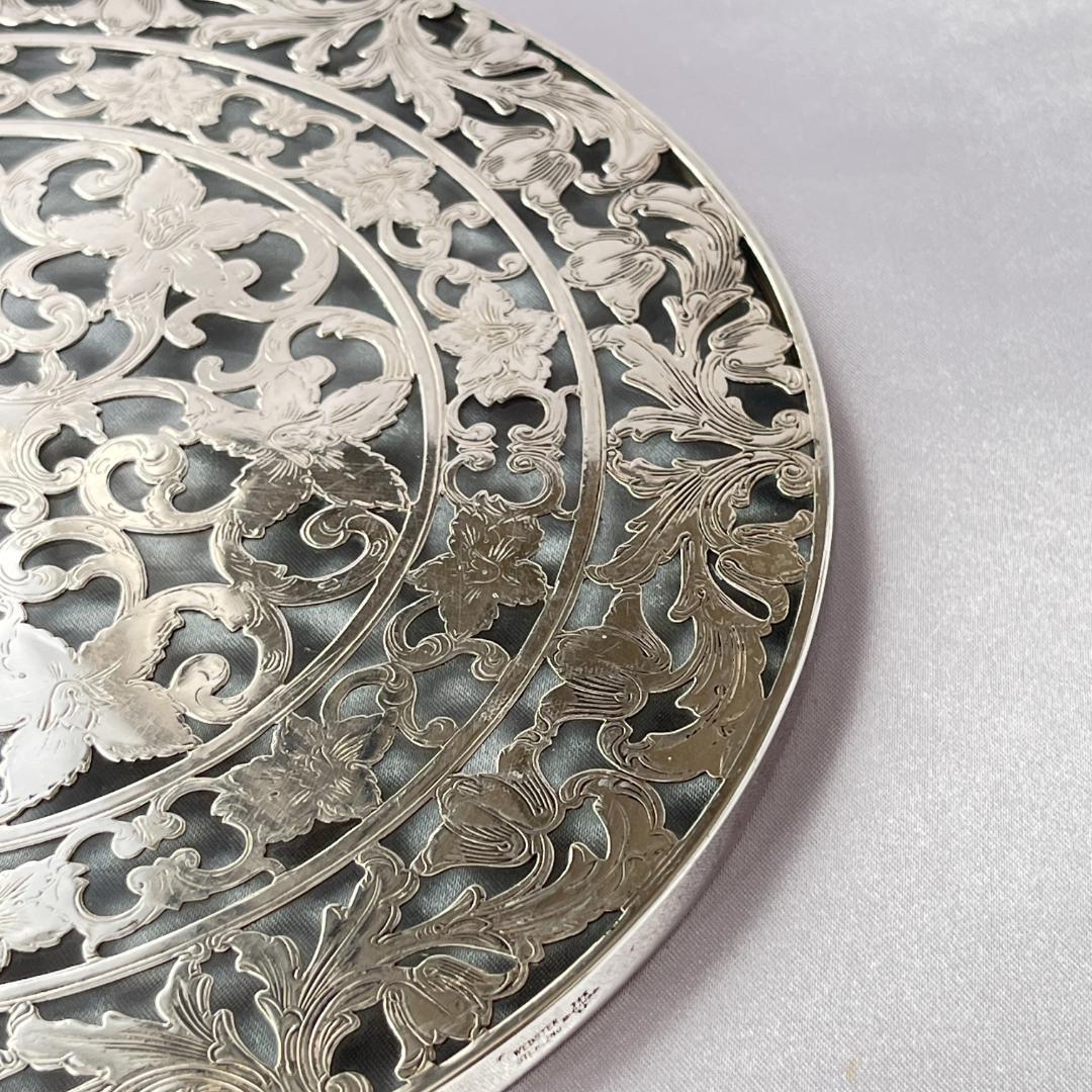 【WEBSTER】【純銀/ガラス】のティーセンター 20cm！スターリング