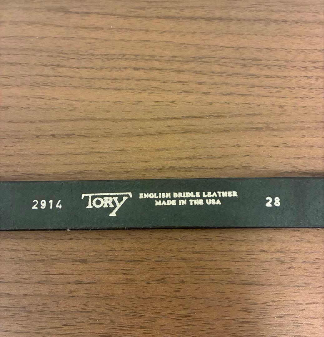 【美品】TORY LEATHER トリーレザー 本革 ベルト 黒 28 ブラック