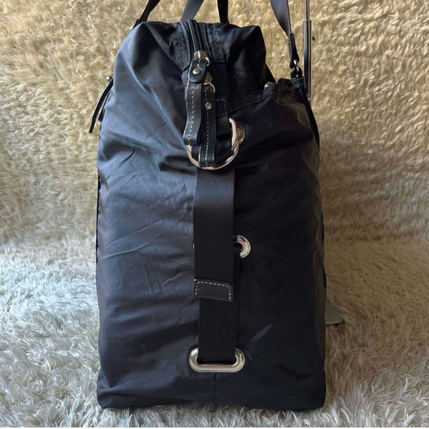 agnesb アニエスベー 2way ボストンバッグ ロゴ刺繍　ナイロン 大容量