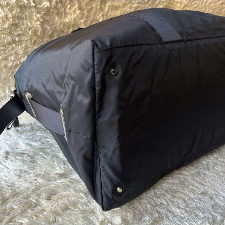 agnesb アニエスベー 2way ボストンバッグ ロゴ刺繍　ナイロン 大容量