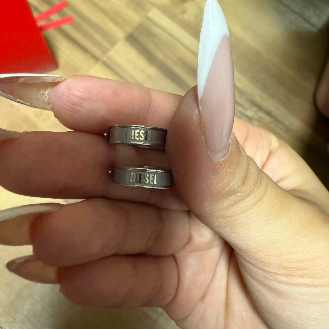 DIESEL フープピアス 片耳用　2個セット
