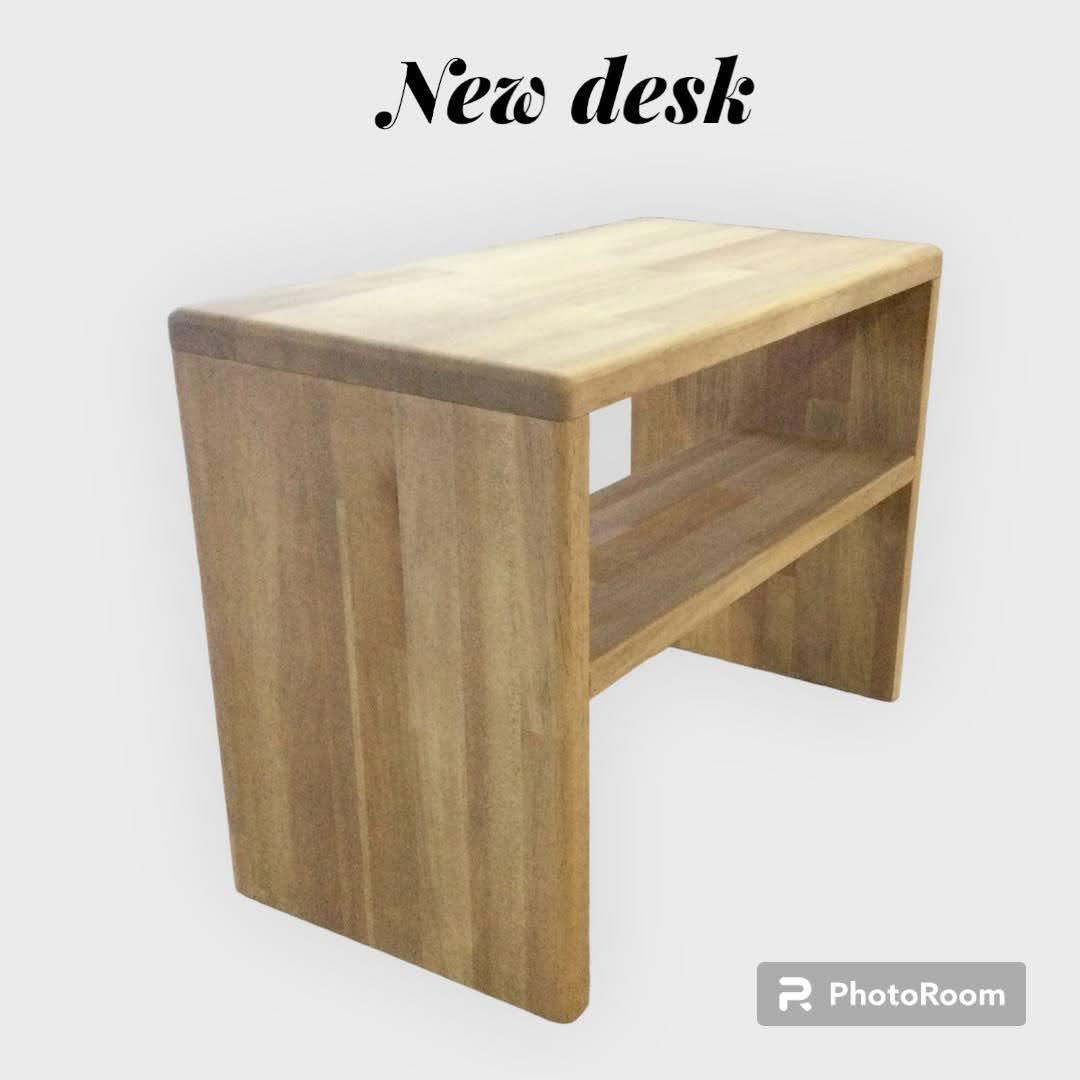 学習机/子供/ワークデスクベンチ/パイン机オイル仕上げ/大人/棚板収納
