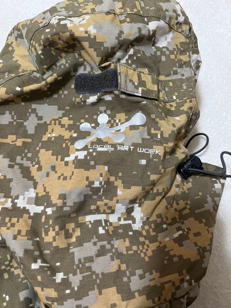 90s local art work デジカモ ハードシェルジャケット　L