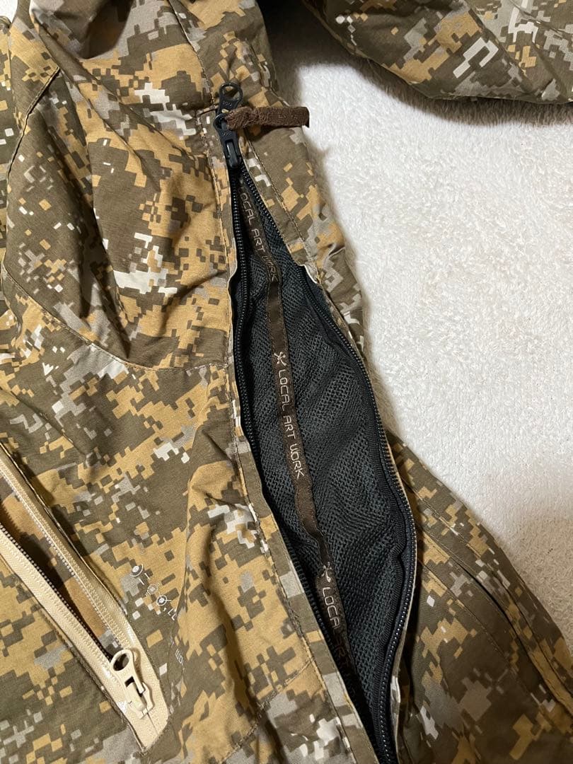 90s local art work デジカモ ハードシェルジャケット　L