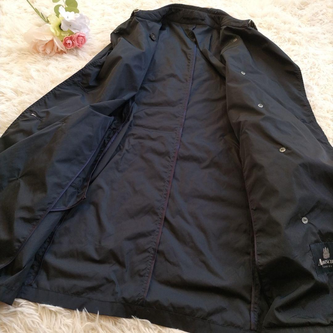 美品♡アクアスキュータム レディース トレンチコート ネイビー 44 XL