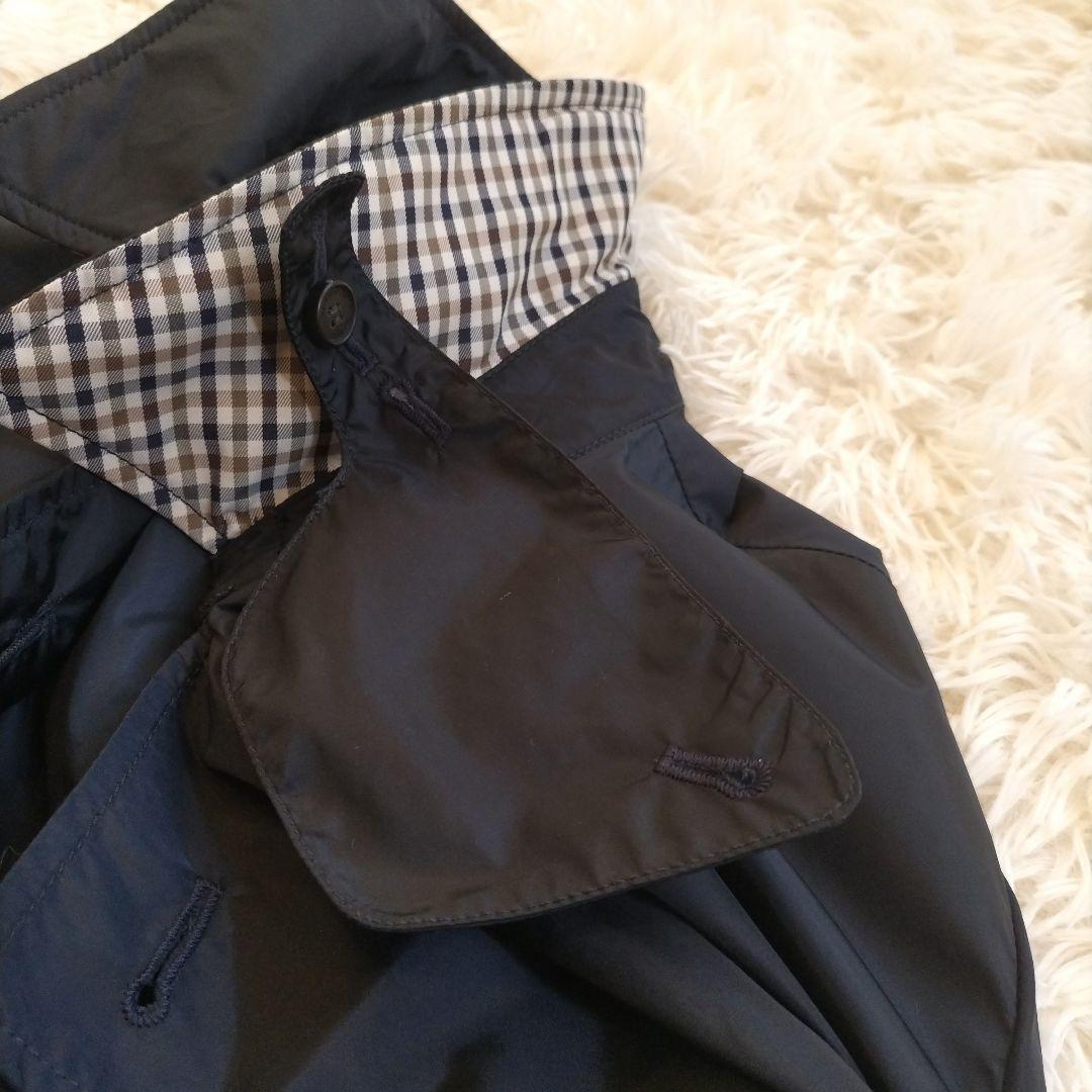 美品♡アクアスキュータム レディース トレンチコート ネイビー 44 XL