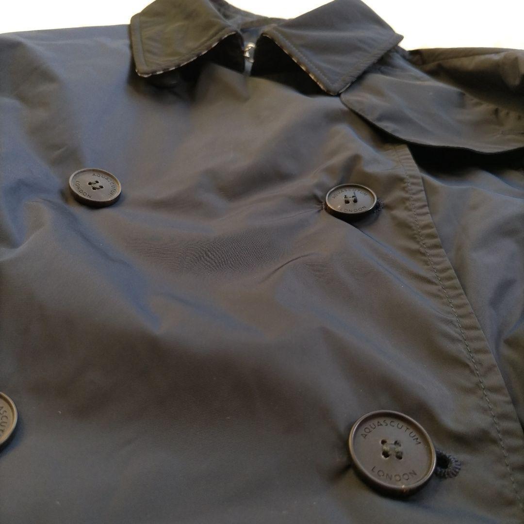 美品♡アクアスキュータム レディース トレンチコート ネイビー 44 XL