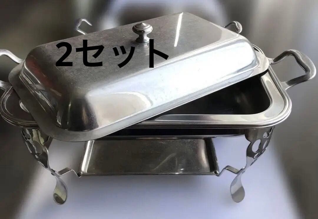 ユキワ　ブッフェ　チューフィングディッシュ　角　2台8点セット