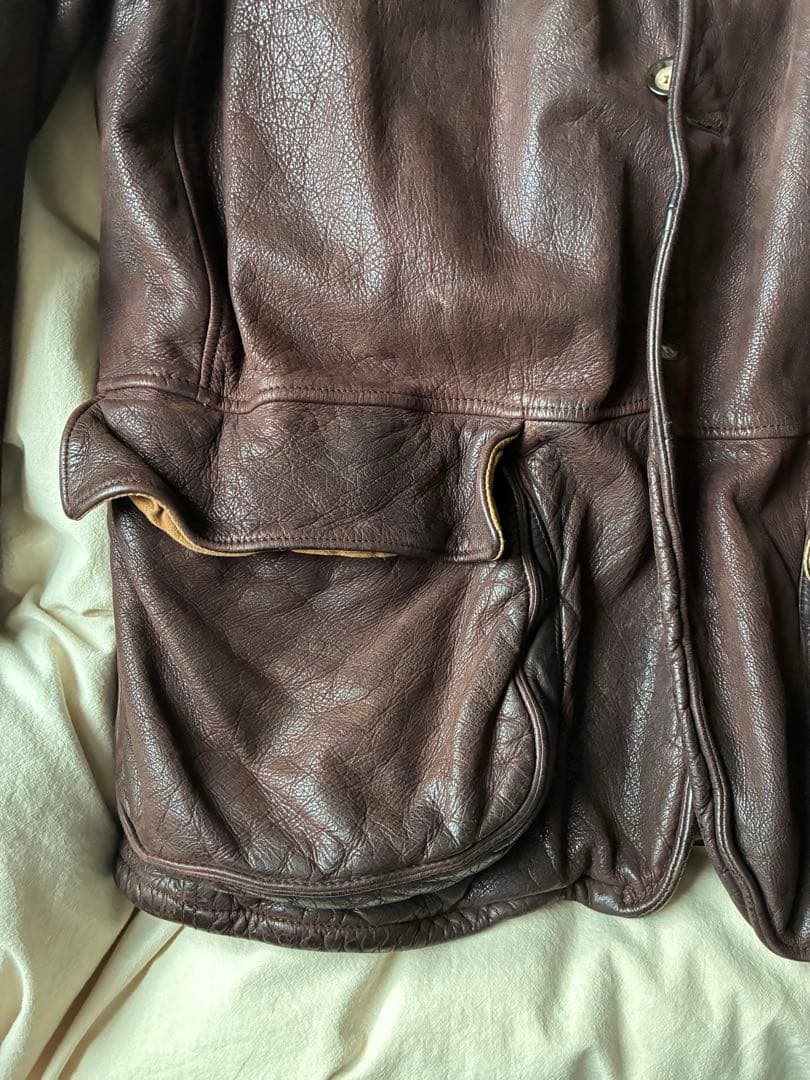 EMPORIO ARMANI ブラウン レザージャケット USED