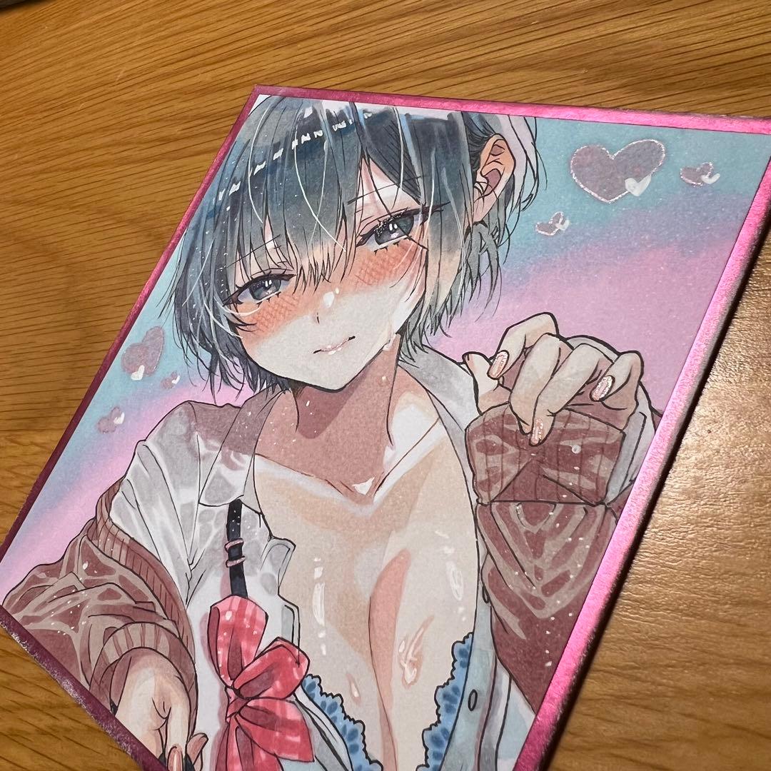 h*☆様 手描きイラスト オリジナルイラスト アナログイラスト 色紙 原画 イラ