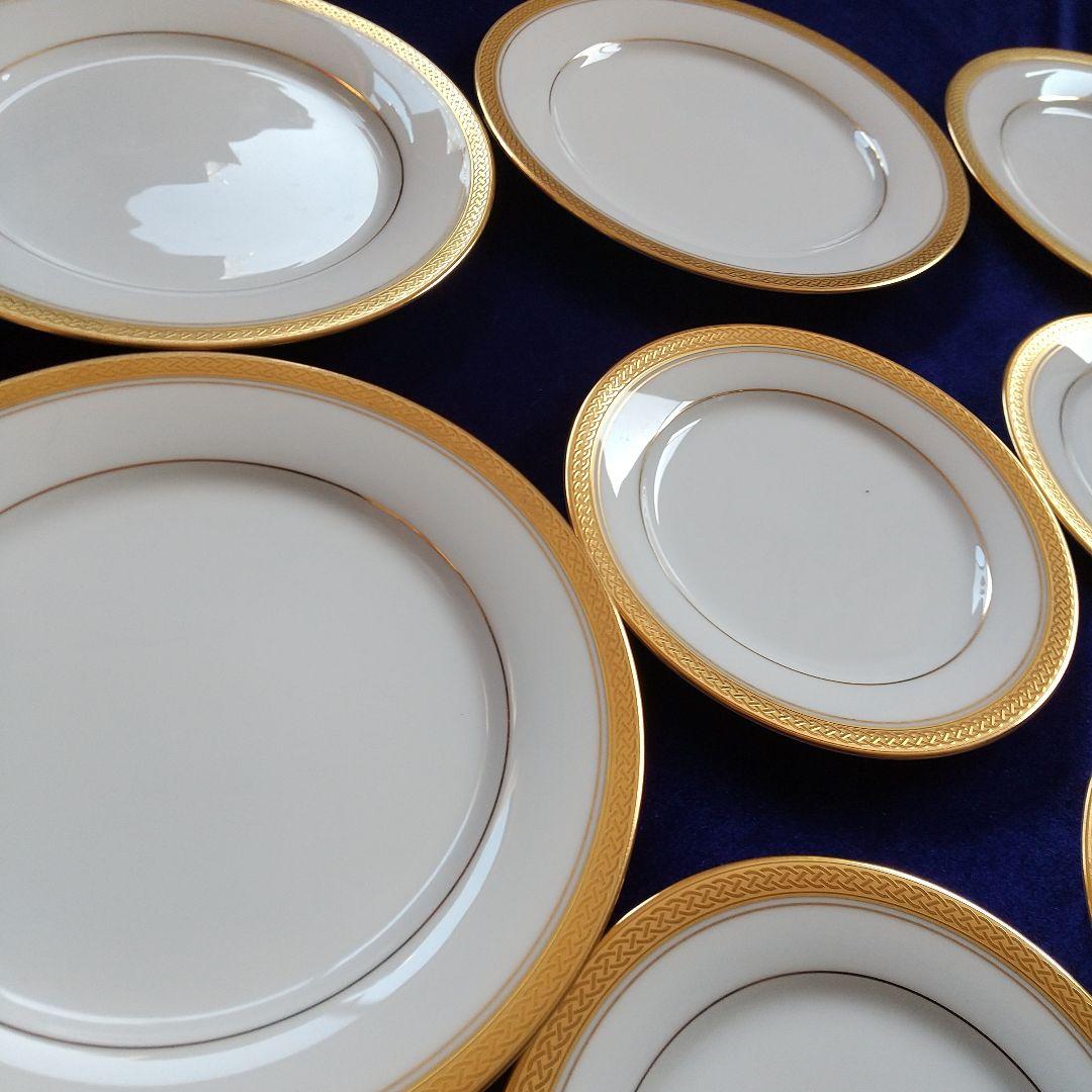 未使用 9枚 ノリタケ GOLD RlDGE 大皿 4枚 中皿 5枚