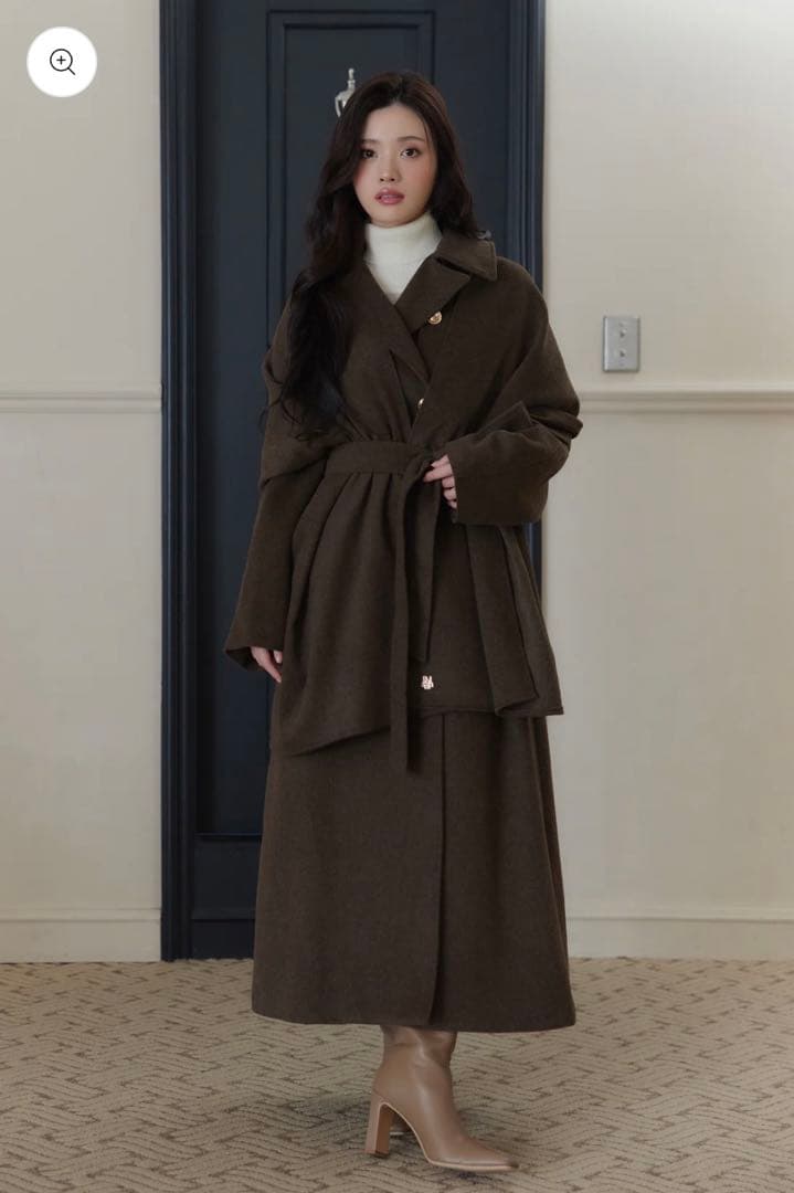 Polaura MANY WAYウールロングトレンチコート