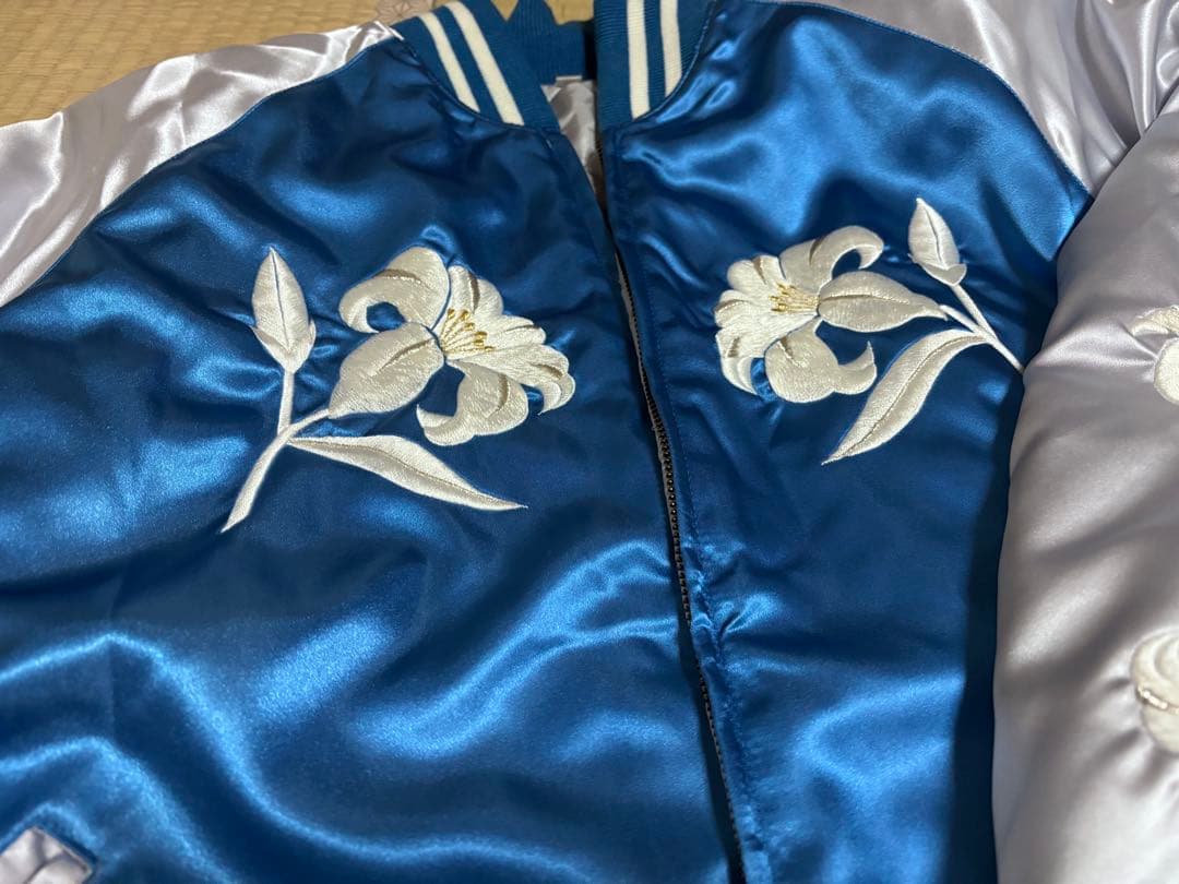 横須賀プリンス商会　スカジャン　百合　刺繍