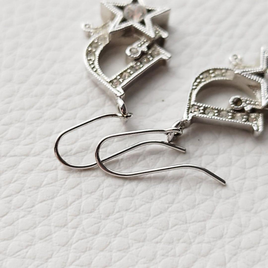 Dior　ディオール　ピアス　トロッターロゴ　スター　星　ラインストーン