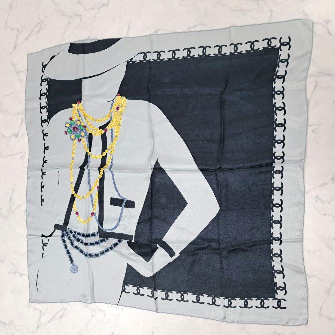 minarinCHANEL シャネル 大判 マドモアゼル スカーフバンダナ