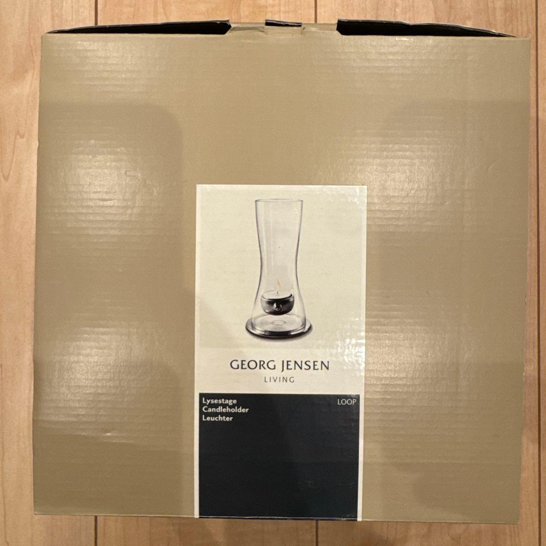 デンマーク　ジョージジェンセン　キャンドルホルダー　北欧デザイン　未使用　蝋燭付