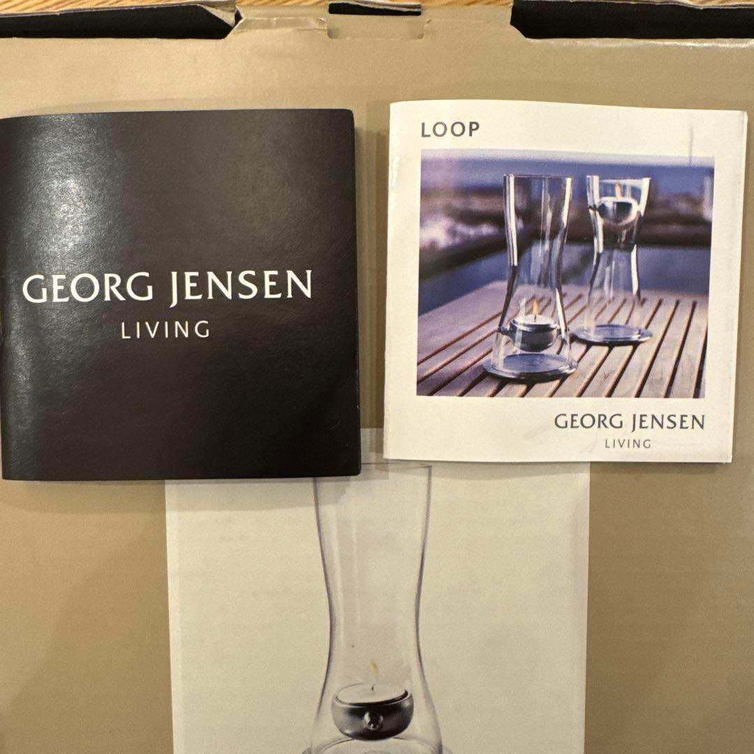 デンマーク　ジョージジェンセン　キャンドルホルダー　北欧デザイン　未使用　蝋燭付