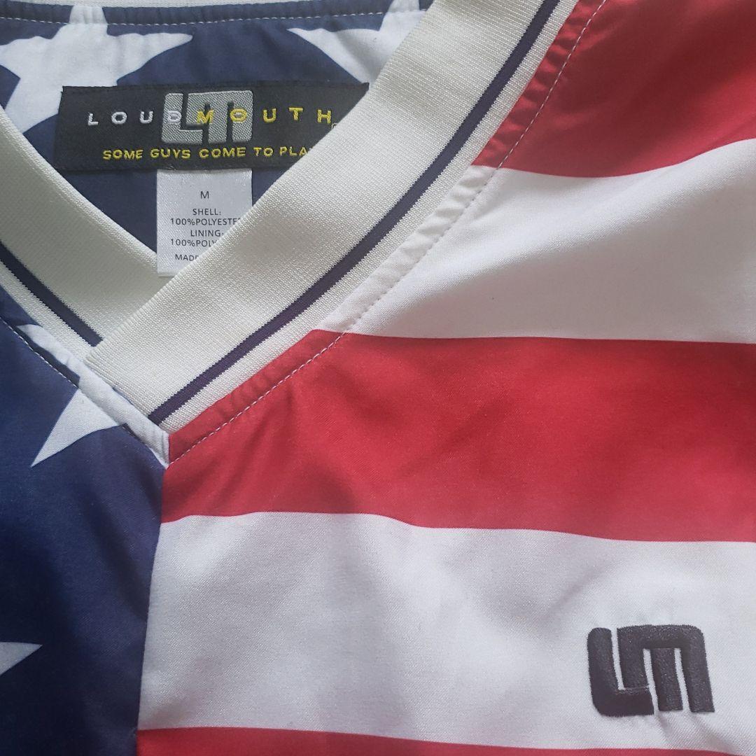 ラウドマウス　ウィンドウブレーカー　人気　星条旗柄