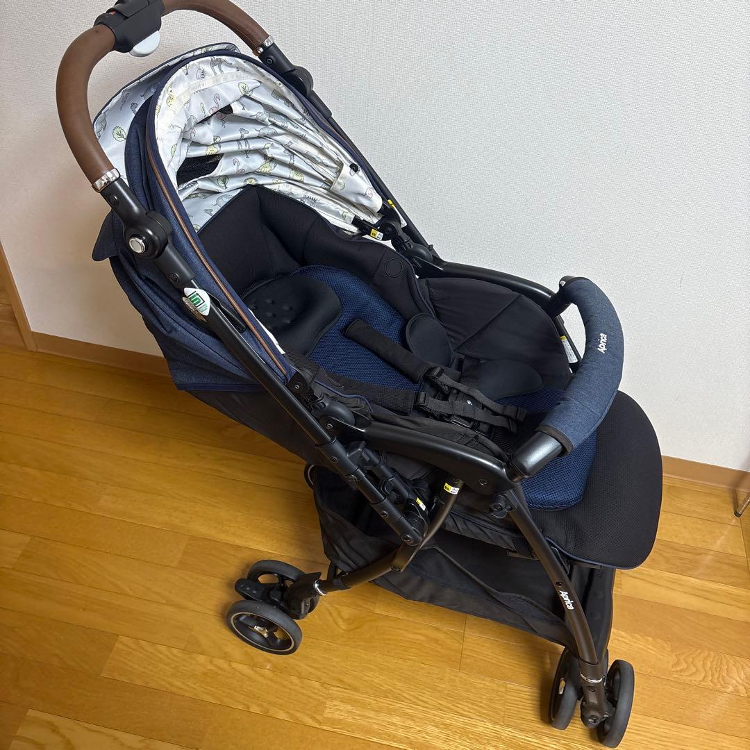 Aprica ベビーカー ネイビー