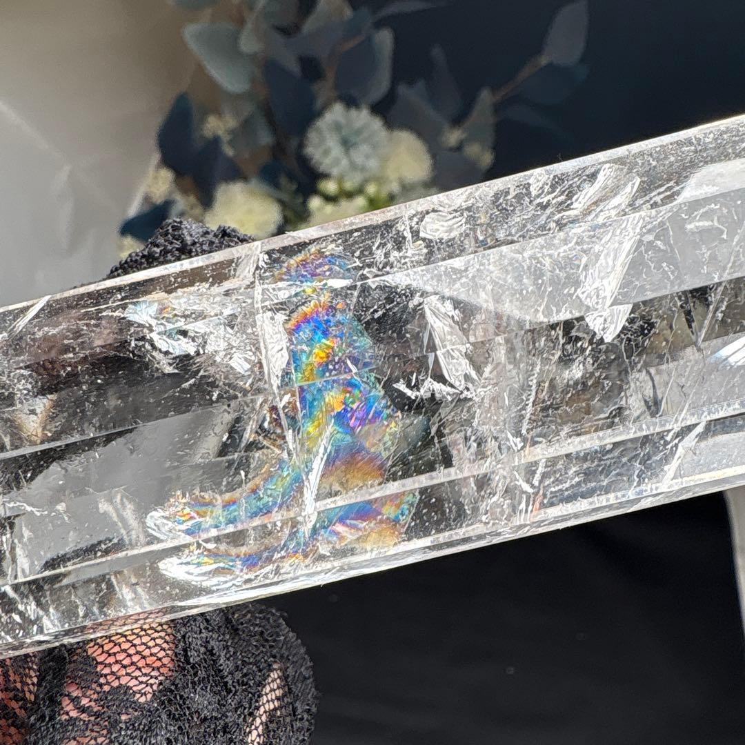 高品質 水晶12面カットダブルポイント 25cm No.2645