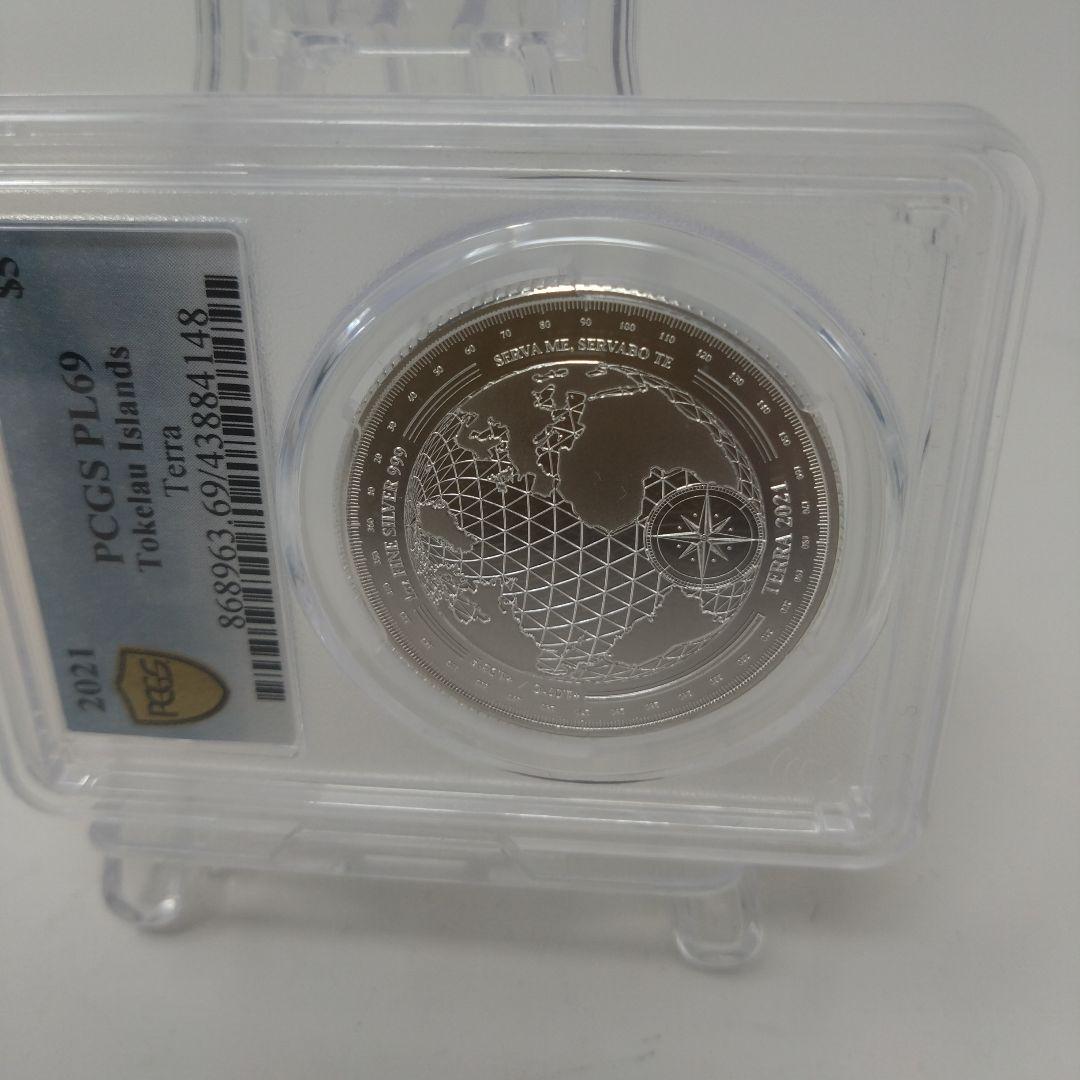 準最高鑑定 トケラウ ＄5 2021 1oz銀貨 PCGS-PL69