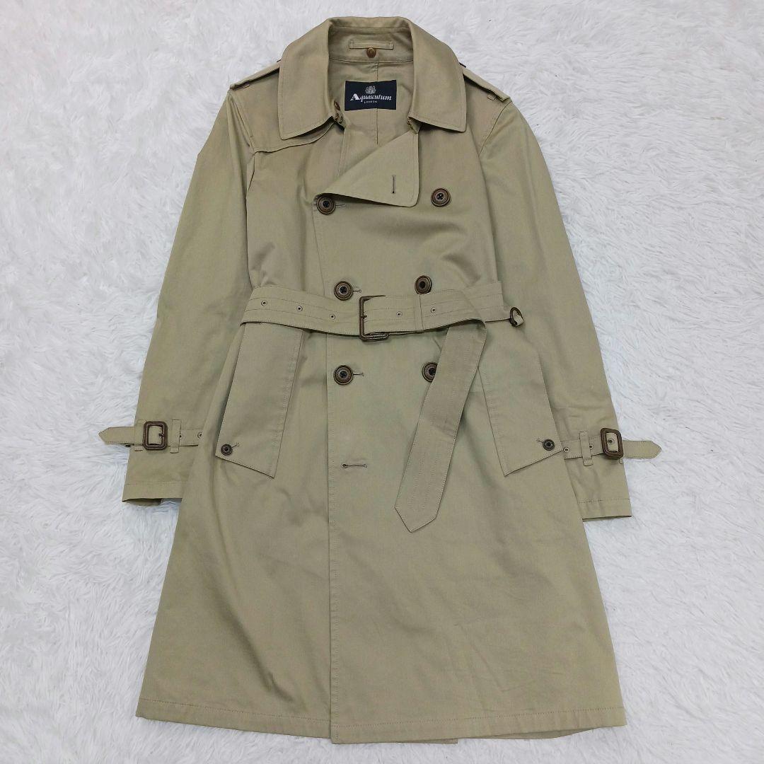 ✨レアデザイン✨アクアスキュータム　トレンチコート　フード付き　36