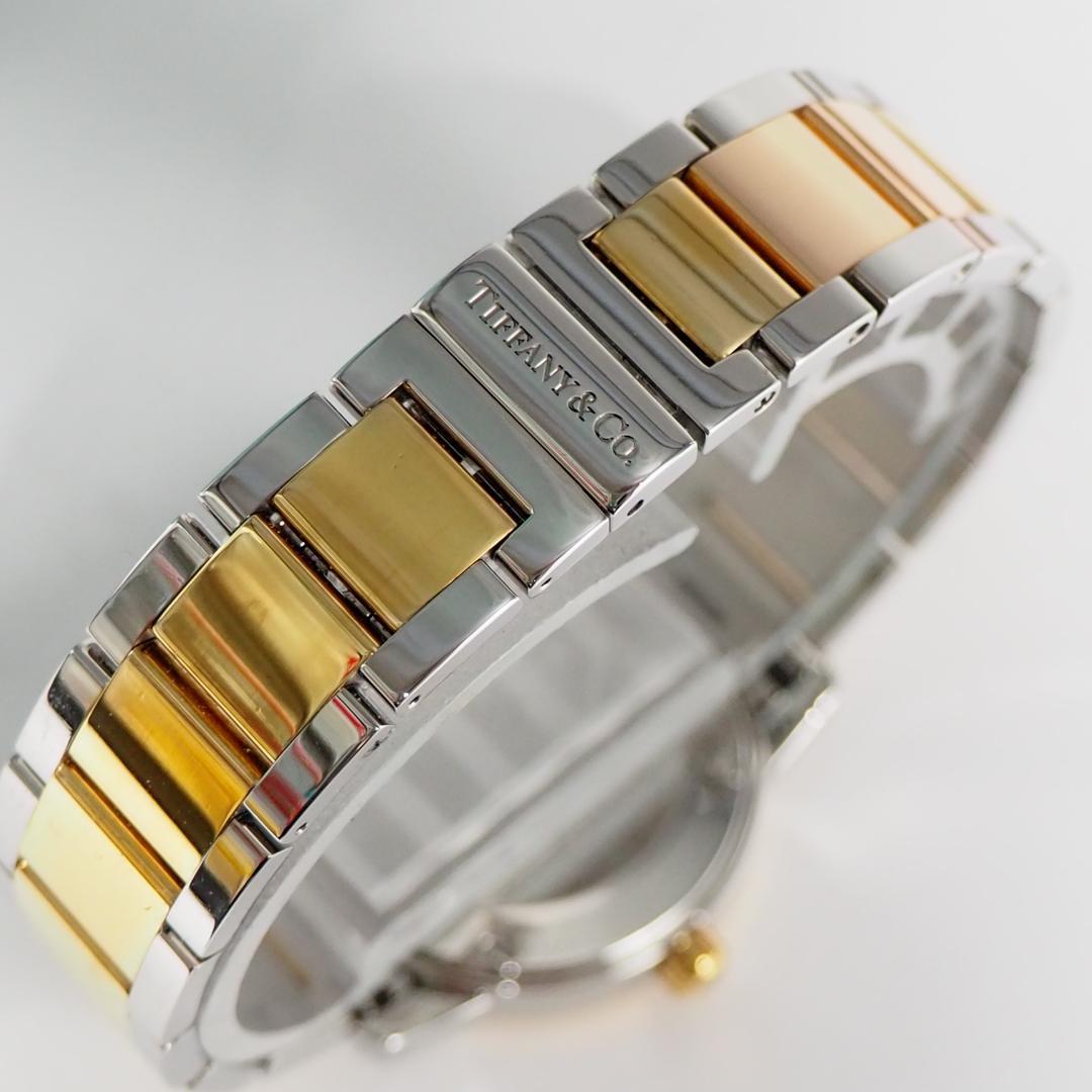 美品 ティファニー TIFFANY アトラスドーム コンビ 腕時計 箱 H237