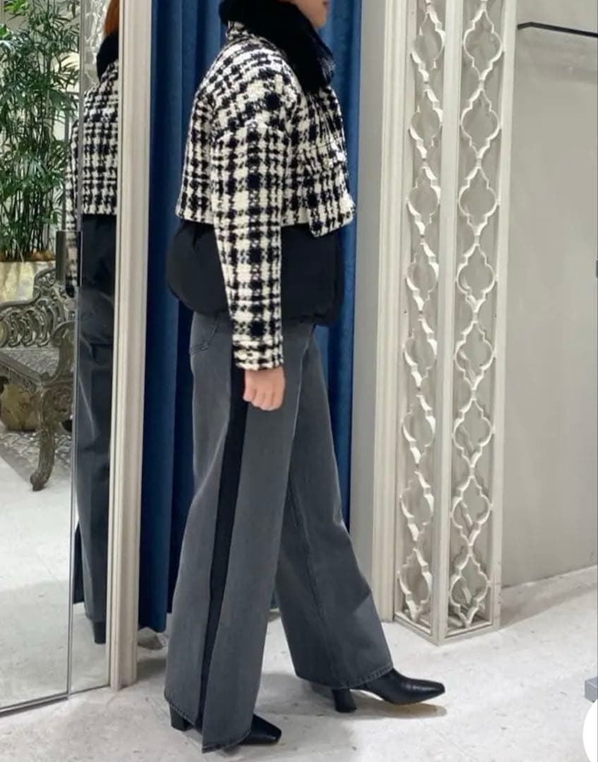 グレースコンチネンタル　サイド切替デニムパンツ