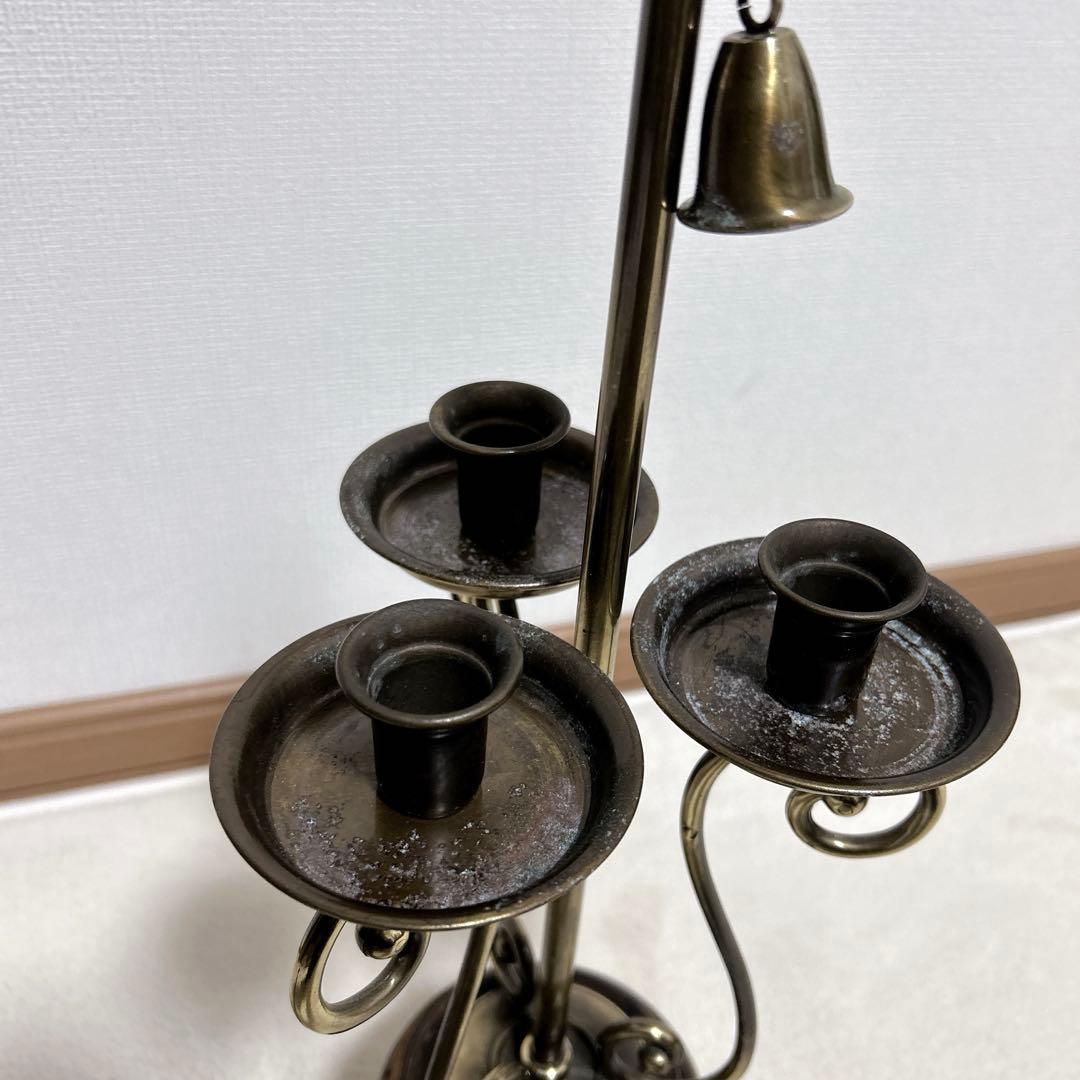 イタリア　アンティーク　キャンドルスタンド　火消し付き　ブロカント　ヴィンテージ