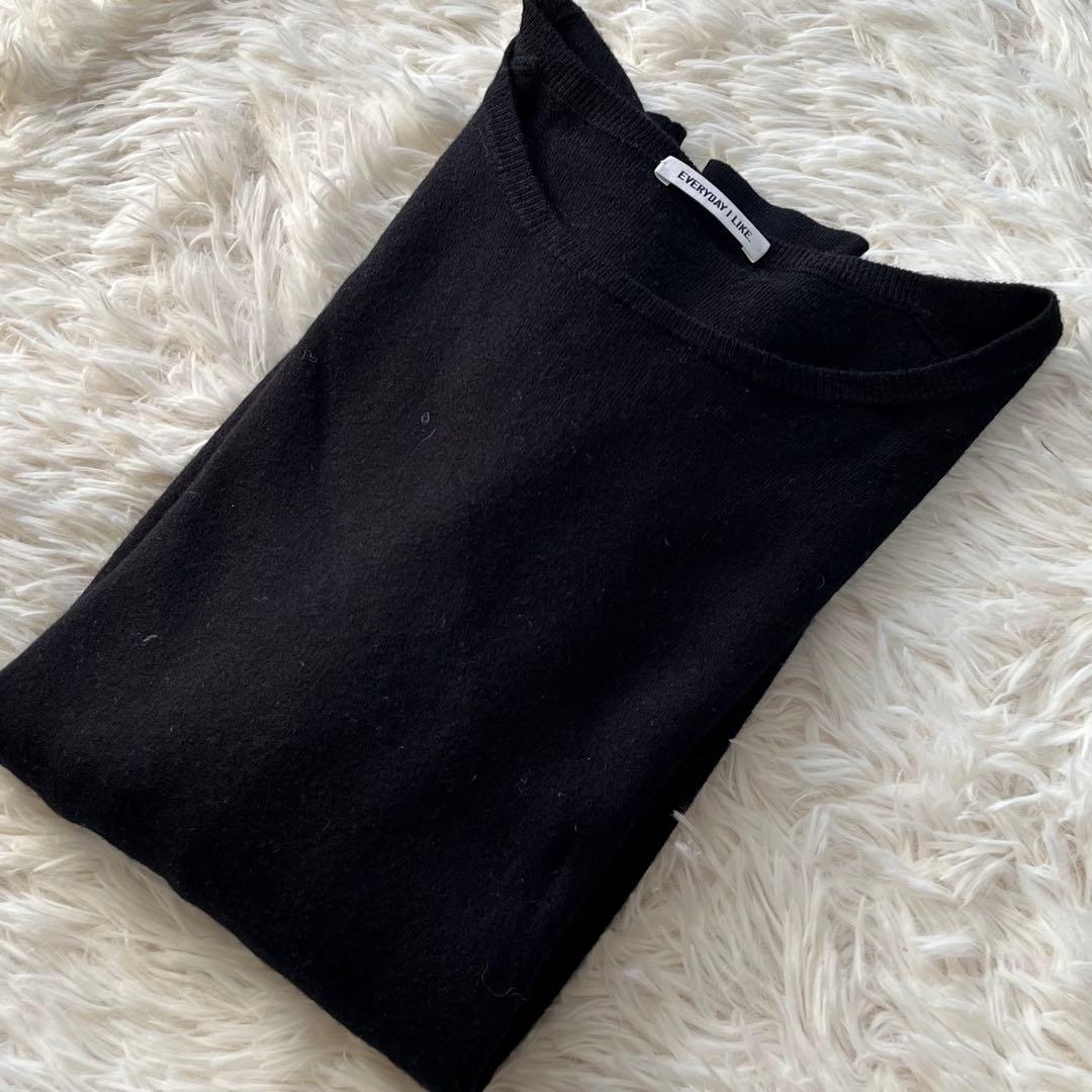 ★美品★EVERYDAY I LIKE ドゥーズィエムクラスカシミア混BK