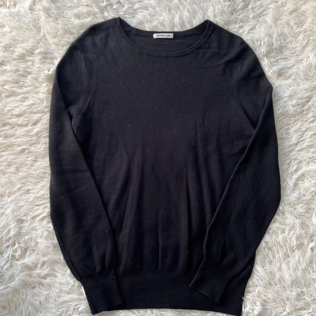 ★美品★EVERYDAY I LIKE ドゥーズィエムクラスカシミア混BK