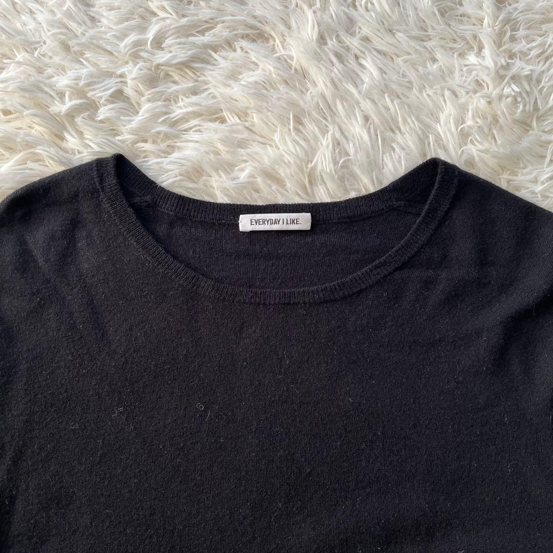 ★美品★EVERYDAY I LIKE ドゥーズィエムクラスカシミア混BK