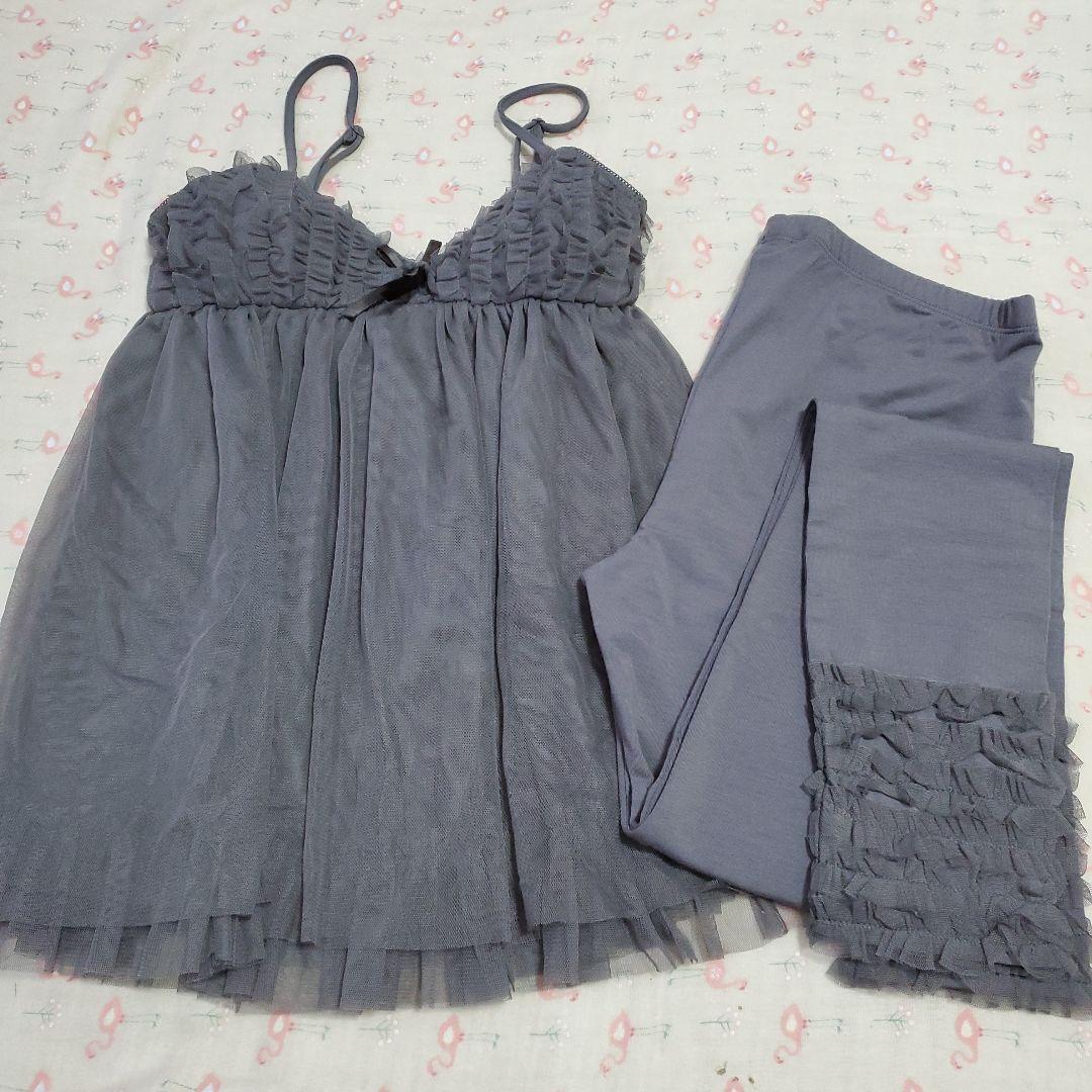 新品タグ付 ジェラートピケ gelato pique フリルキャミソールレギンス