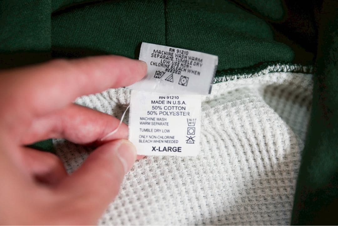 Camber USA製 チルバスター パーカー XL 緑 ワッフル グリーン