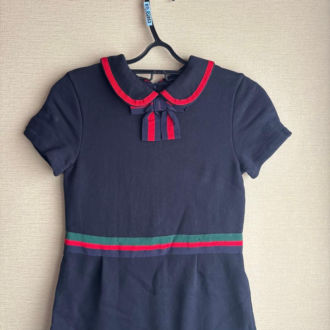 GUCCI ネイビー 半袖ワンピース