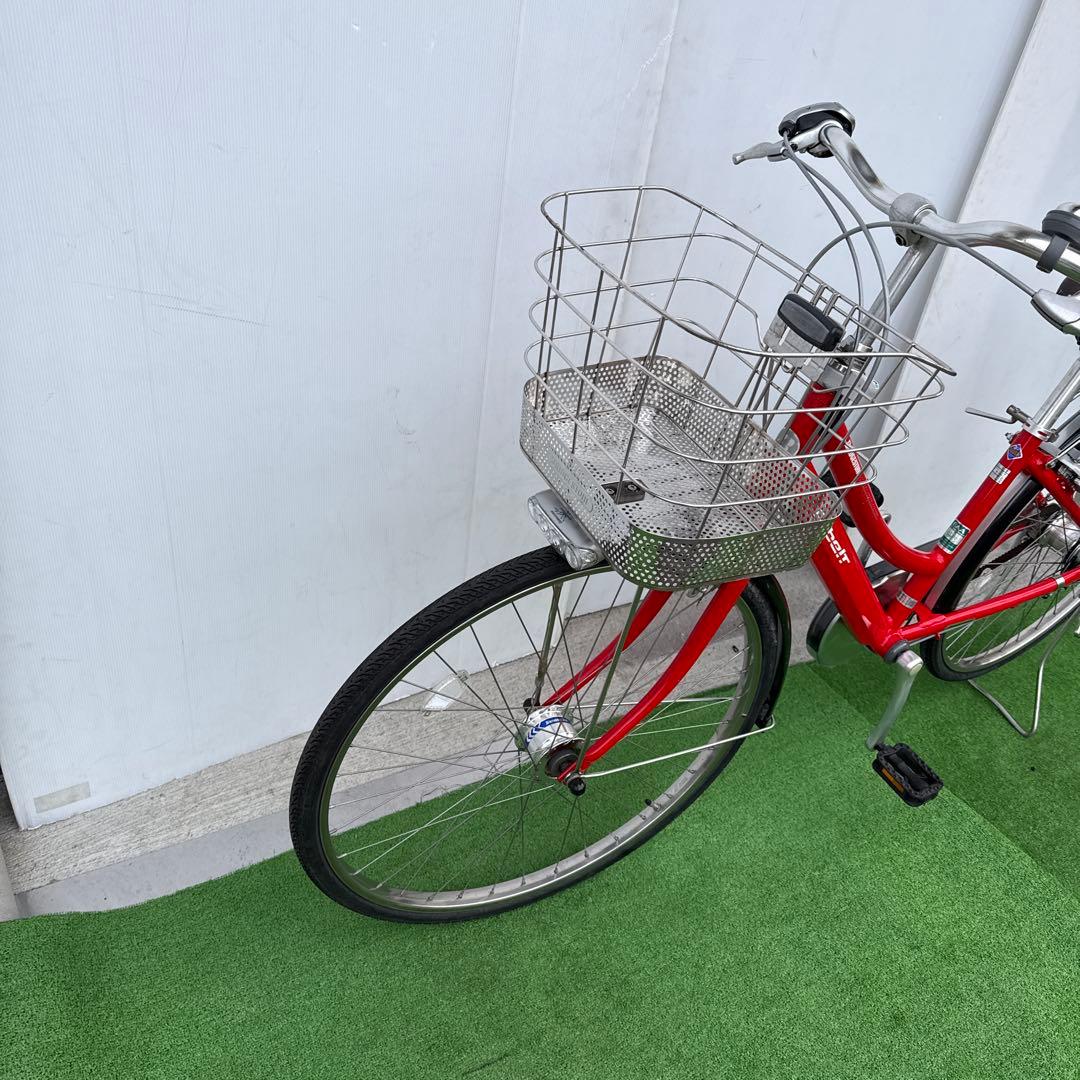 ブリヂストン アルベルト自転車 26インチ 内3速 オートライト レッド