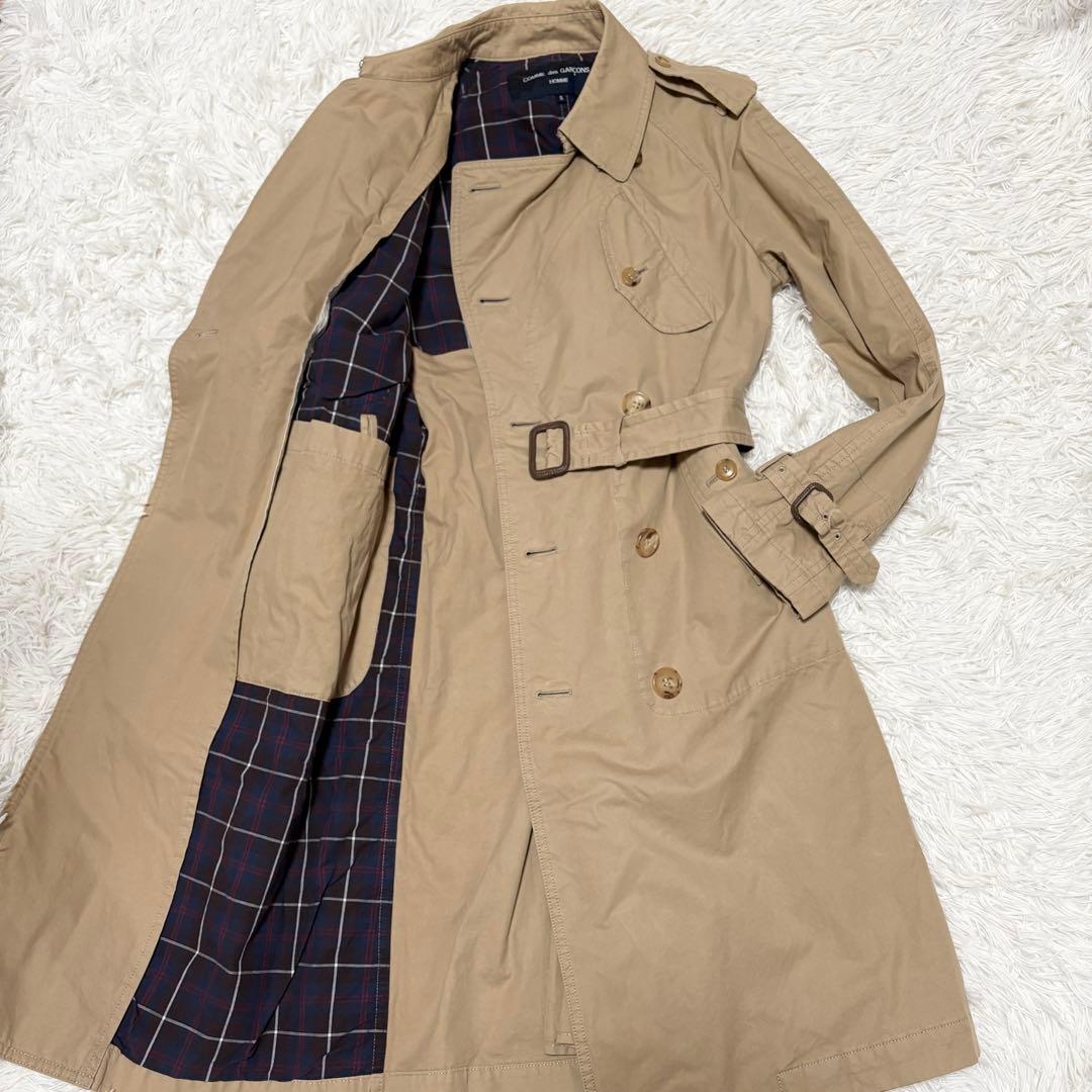 コムデギャルソンオム　トレンチコート　付属品完備　ベージュ　総丈114cm