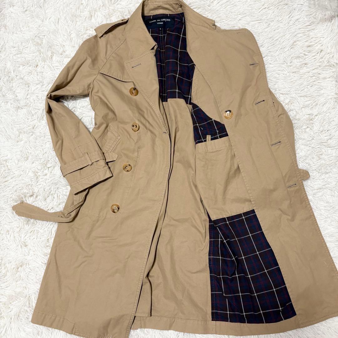 コムデギャルソンオム　トレンチコート　付属品完備　ベージュ　総丈114cm