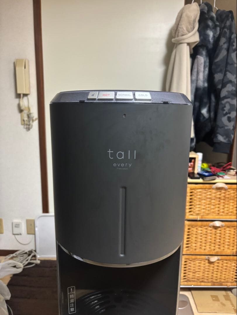 tall every ウォーターサーバー黒 フィルター付き