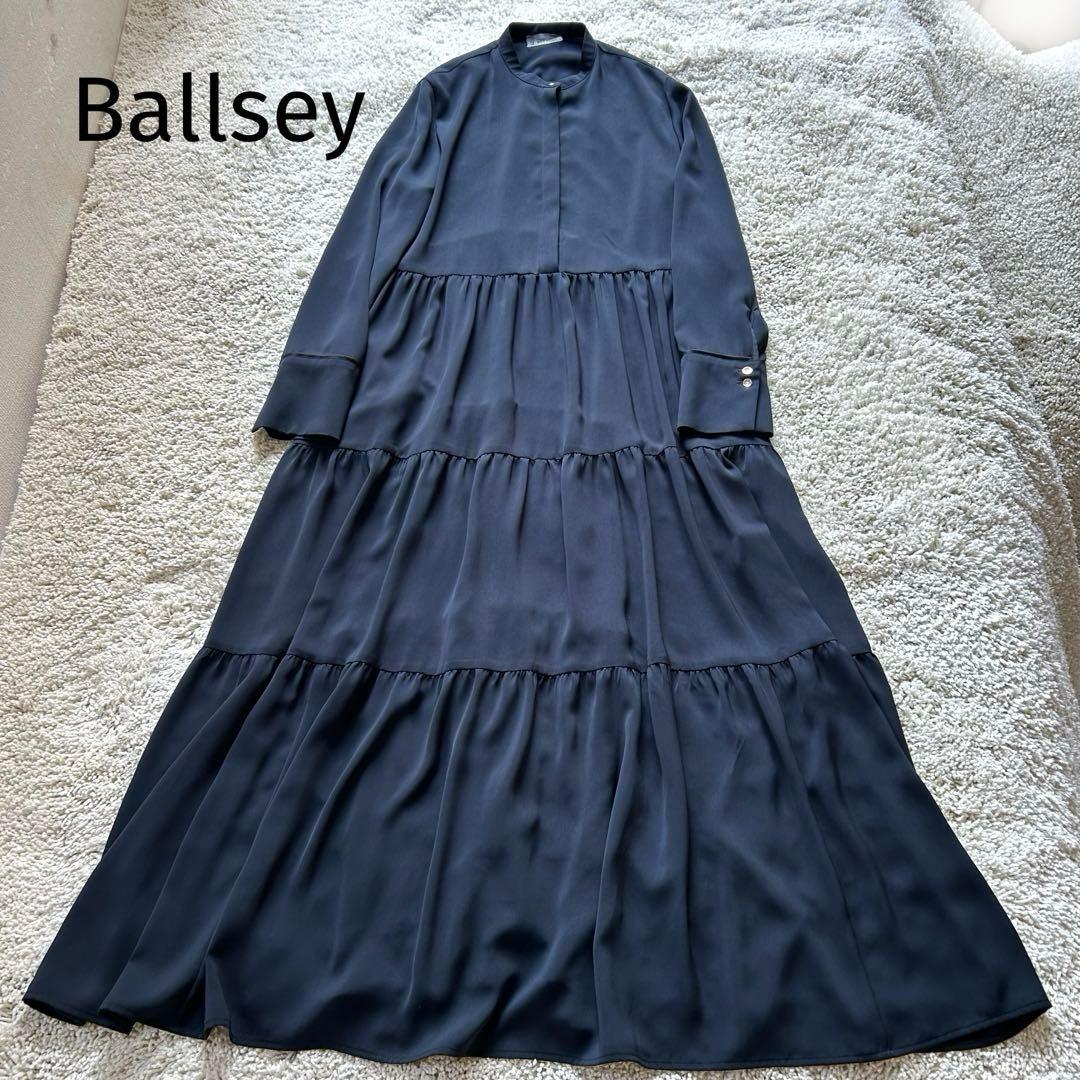 Ballsey ボールジィ ティアードフリルマキシ ロングワンピース Aライン