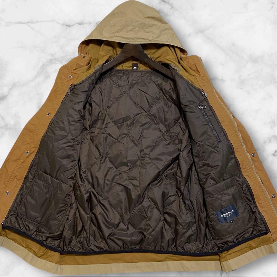 PAPAS PLUS 現行 ドライタッチ 3WAYアノラックフーデッドジャケット