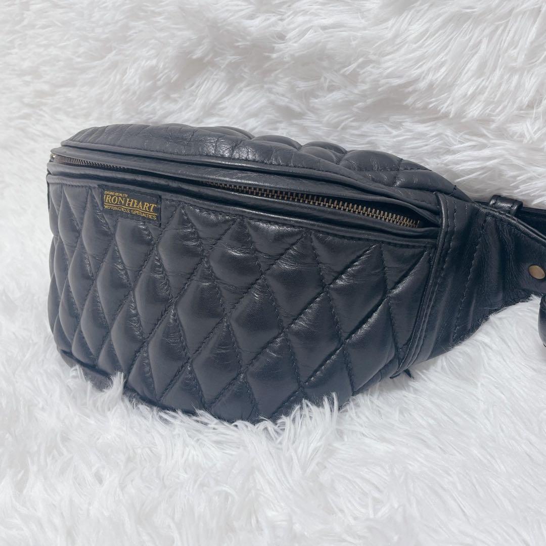 希少 IRON HEART ボディバッグ ウエストポーチ キルティング