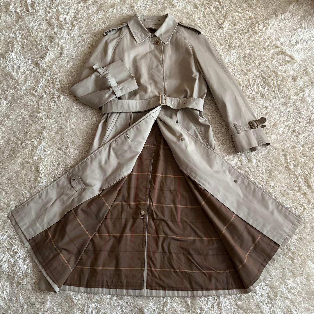 バーバリー トレンチコート ベルト ノバチェック レディース M