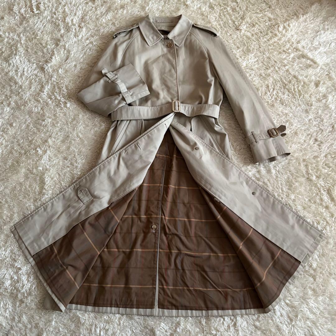 バーバリー トレンチコート ベルト ノバチェック レディース M