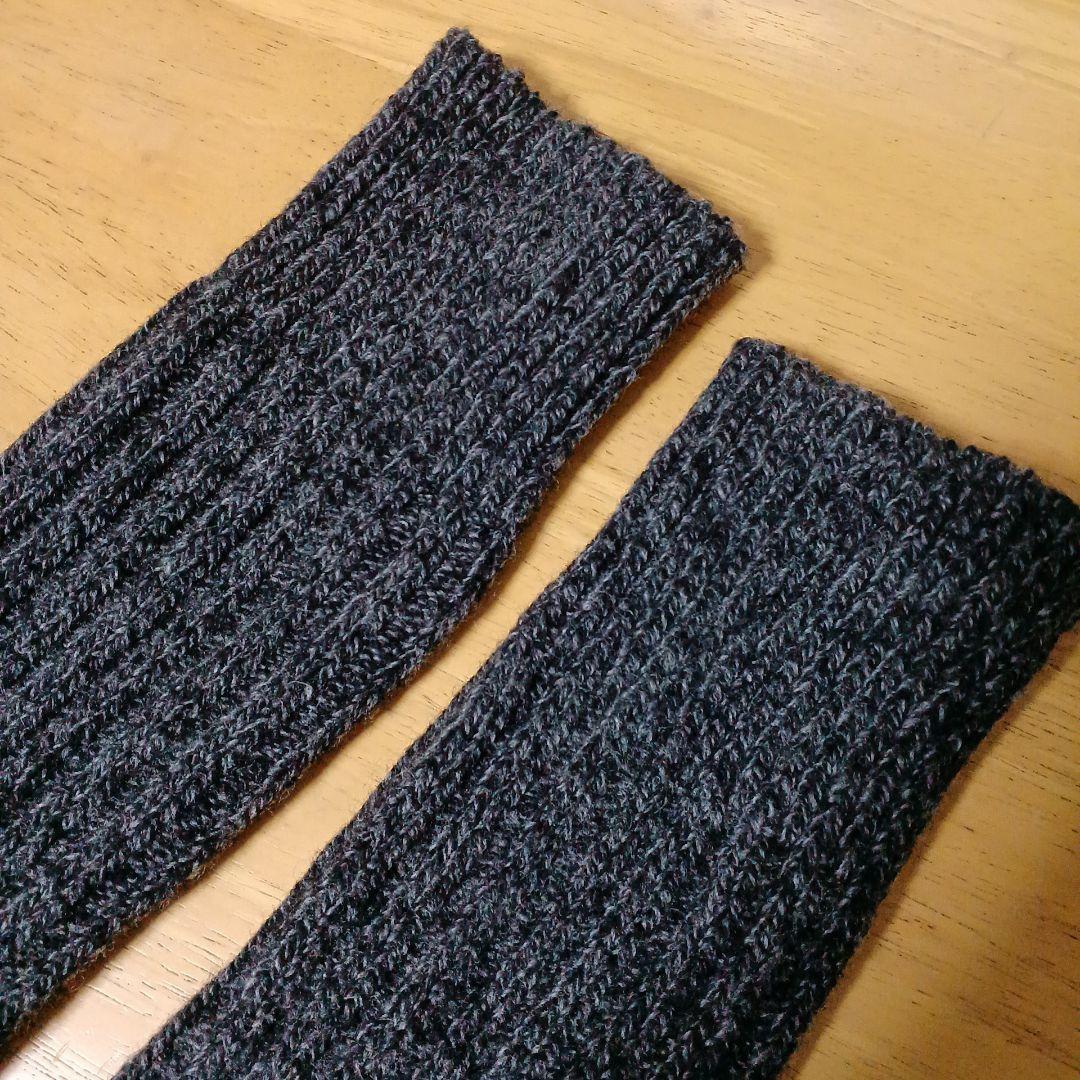 【バラ売り可】わざわざオリジナル靴下3足セット　湯たんぽみたいなリブウール靴下