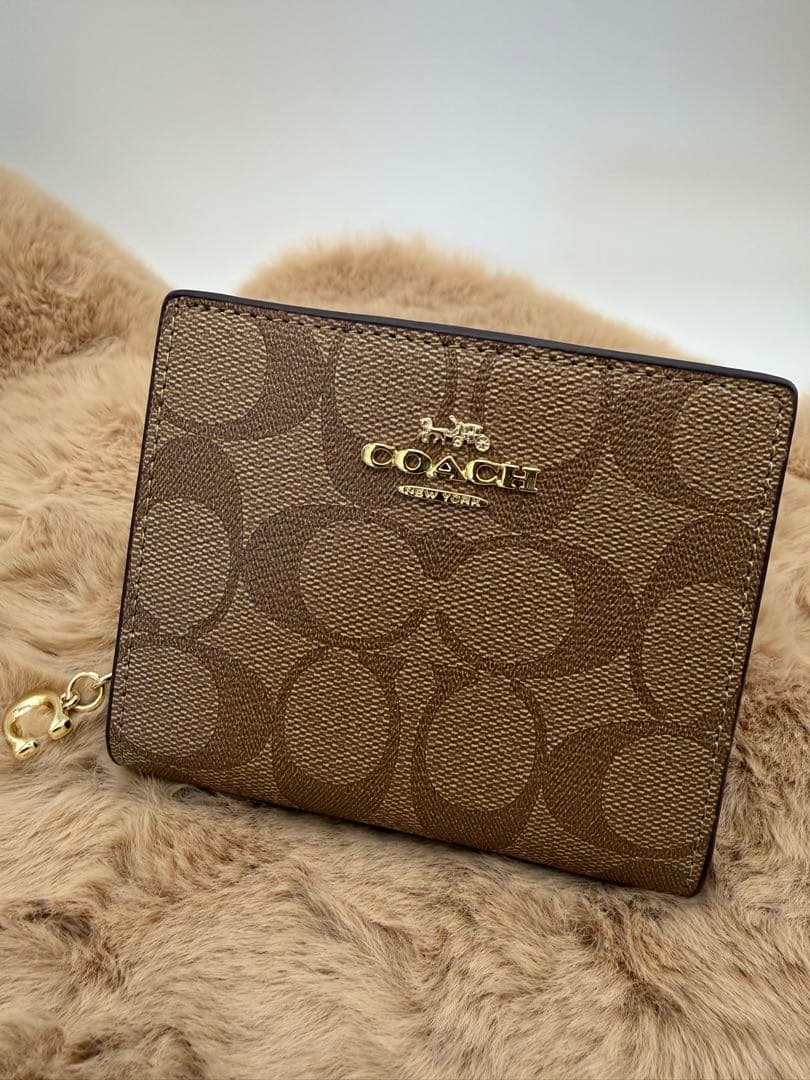 レイチェル COACH コーチ 二つ折り財布 シグネチャー 箱付き