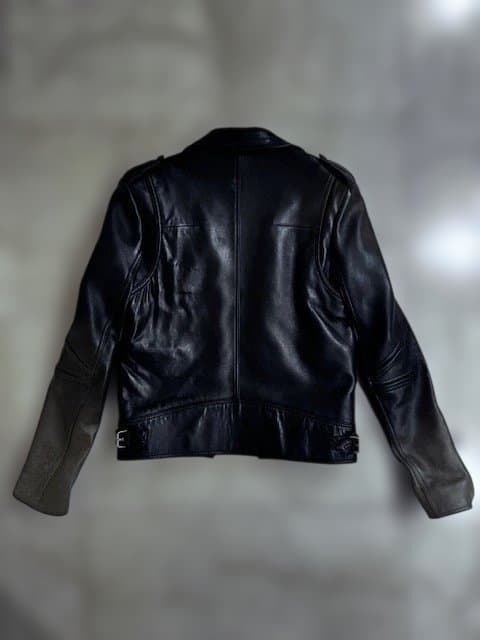 極美品 バーバリー型 レザージャケット ライダース 本革 バイカー 希少デザイン