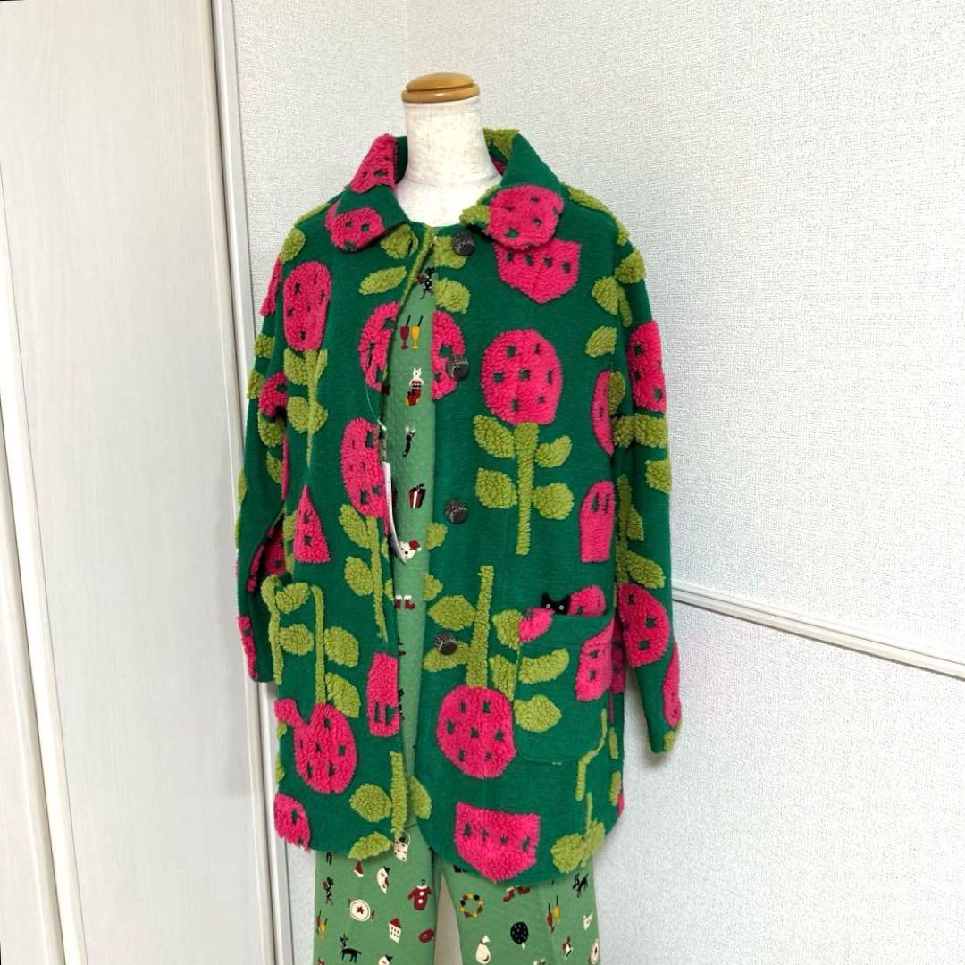 新品未使用タグ付　ワコールマタノアツコ　超極暖　柔らかモコモコガウン　ゆったりM